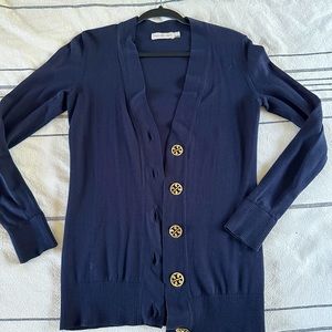 Tory Burch navy cardigan